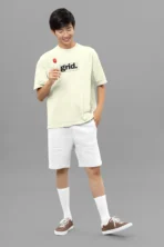 MOZIGO Oversized GRID Graphic Printed T-Shirt for Men - Image 3