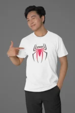 MOZIGO Pure Cotton Classic Fit Half Spider Graphic Printed T-Shirt for Men