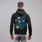 MOZIGO Men's DEMON SLAYER 20 Graphic Printed Draw Hood, Kangaroo Pocket, Ribbed Hem Regular Fit (Black) - Image 4