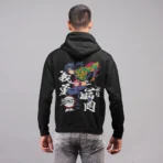 MOZIGO Men's DEMON SLAYER 21 Graphic Printed Draw Hood, Kangaroo Pocket, Ribbed Hem Regular Fit (Black) - Image 2