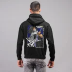 MOZIGO Men’s DEMON SLAYER-09 Graphic Printed Draw Hood, Kangaroo Pocket, Ribbed Hem Regular Fit (Black) - Image 4