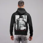 MOZIGO Men’s DEMON SLAYER-14 Graphic Printed Draw Hood, Kangaroo Pocket, Ribbed Hem Regular Fit (Black) - Image 4