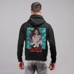 MOZIGO Men’s DEMON SLAYER-15 Graphic Printed Draw Hood, Kangaroo Pocket, Ribbed Hem Regular Fit (Black) - Image 4