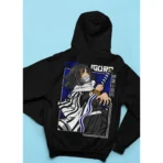 MOZIGO Men’s DEMON SLAYER-09 Graphic Printed Draw Hood, Kangaroo Pocket, Ribbed Hem Regular Fit (Black)