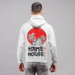 MOZIGO Men’s DRAGON BALL-25 Graphic Printed Draw Hood, Kangaroo Pocket, Ribbed Hem Regular Fit (White) - Image 4